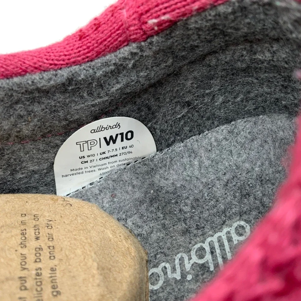 Allbirds Women's Pink‎ Knit Wool Lace Up Sneakers Shoes Size Unknown